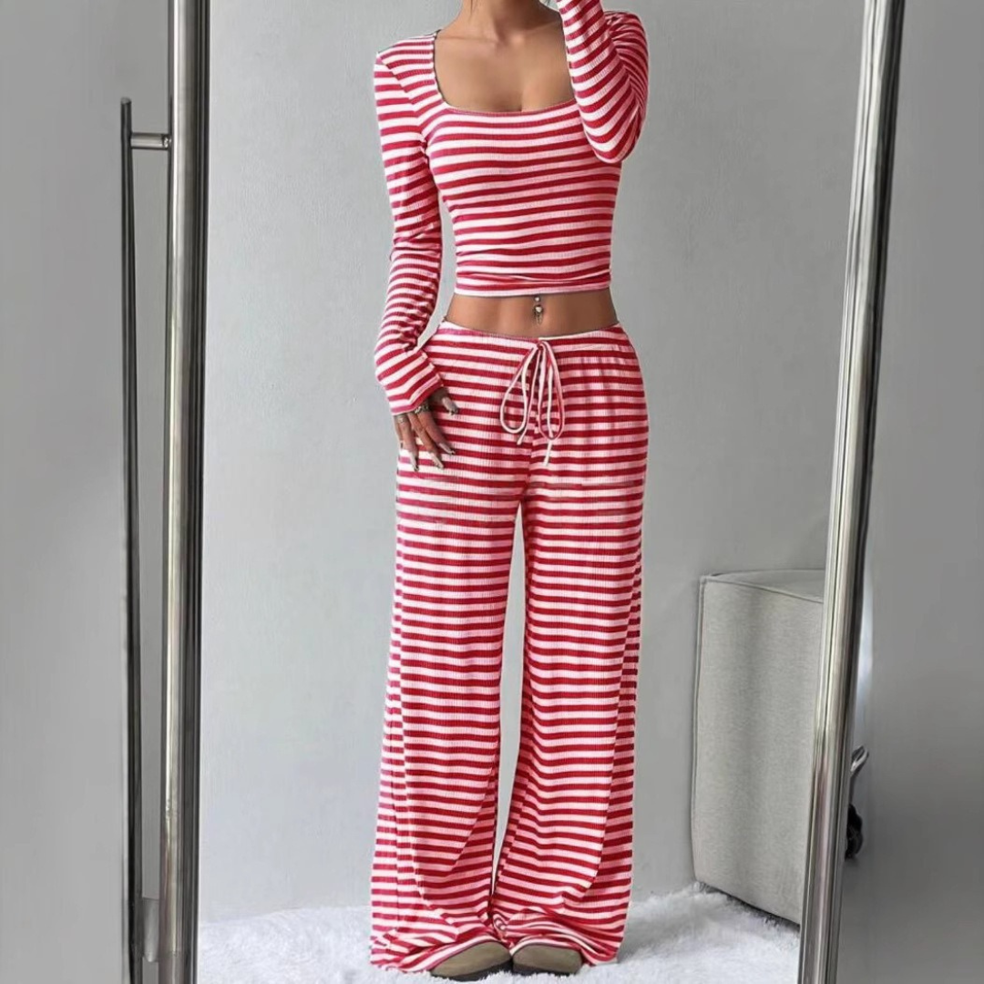 JANA™ - Relaxed Fit Crop Top and Pants Lounge Set