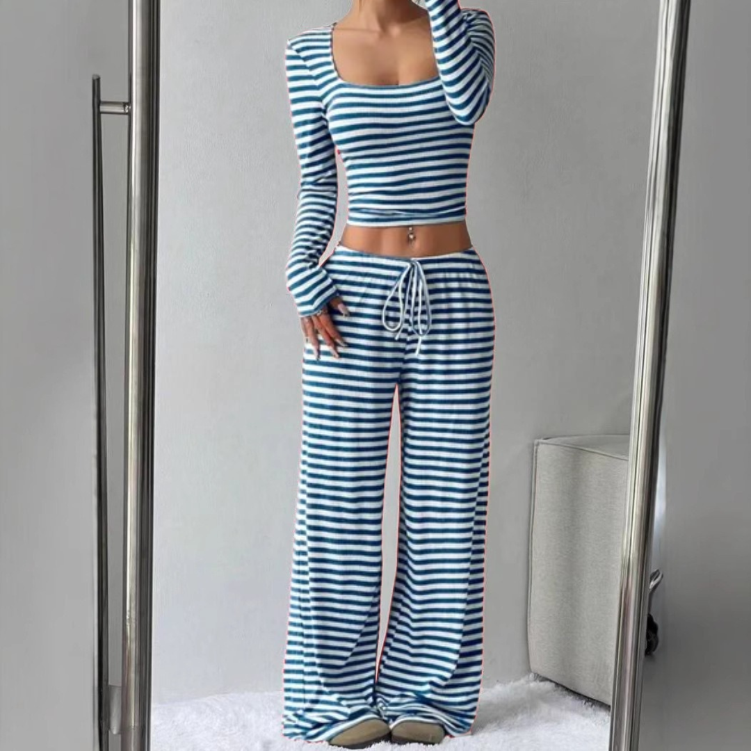 JANA™ - Relaxed Fit Crop Top and Pants Lounge Set