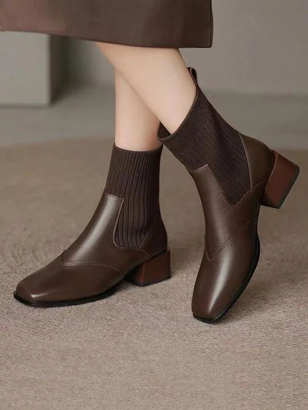 Lina | Warm Ankle Boots with Mid Heel