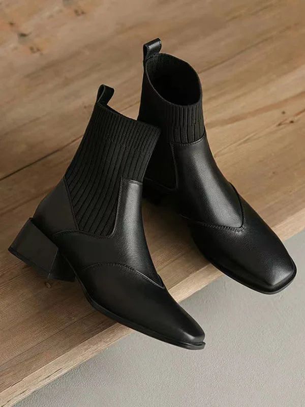 Lina | Warm Ankle Boots with Mid Heel