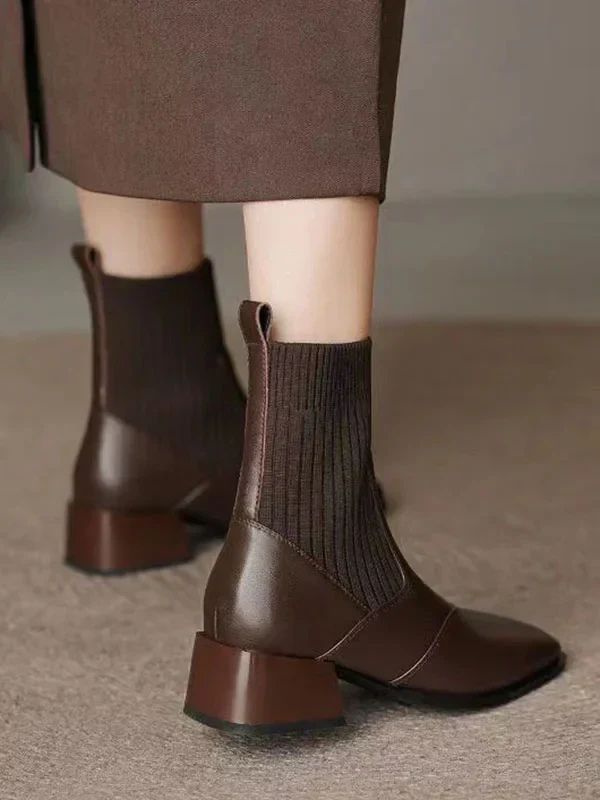 Lina | Warm Ankle Boots with Mid Heel