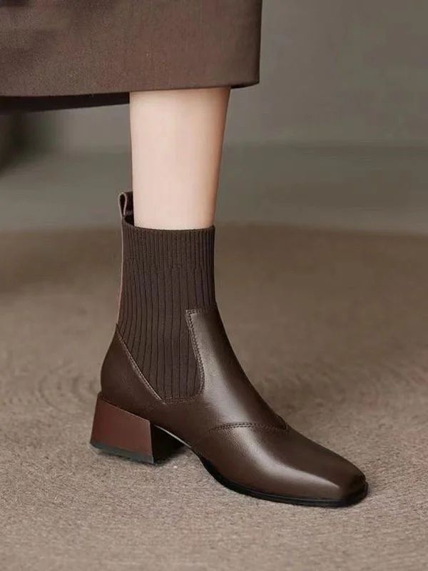 Lina | Warm Ankle Boots with Mid Heel