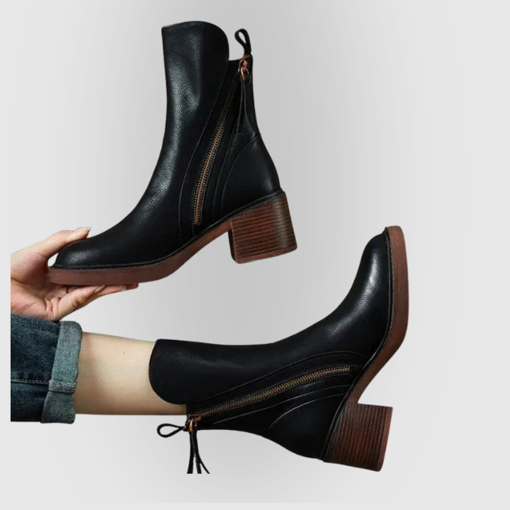 Garciel | Elegant Ankle Boots with Mid Heel