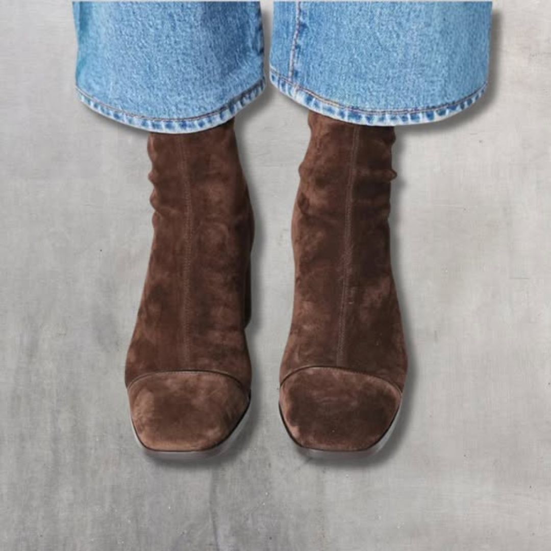 CAPUCINE | Elegant Suede Ankle Boots