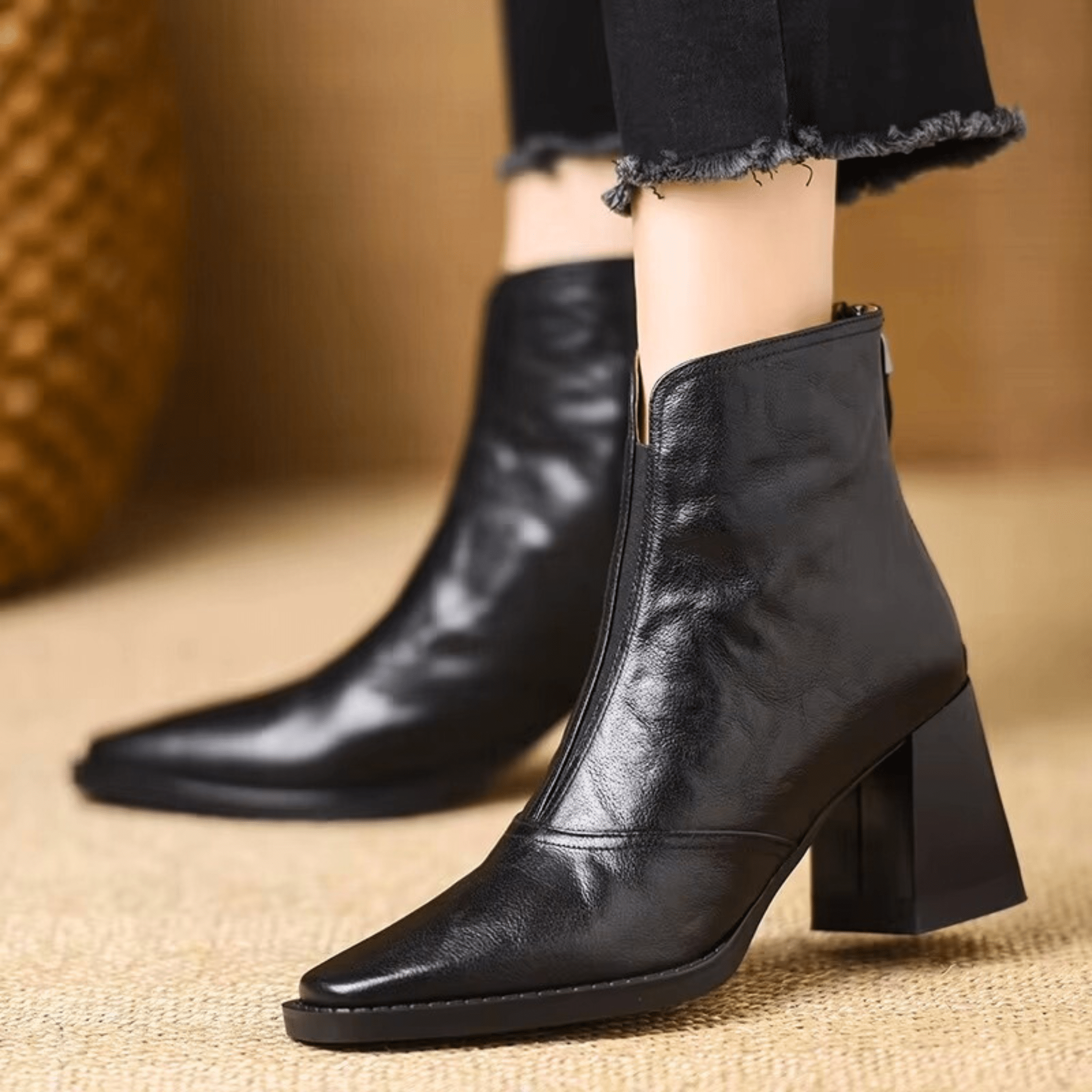 Claudi | Luxurious Ankle Boots with Mid-High Heel