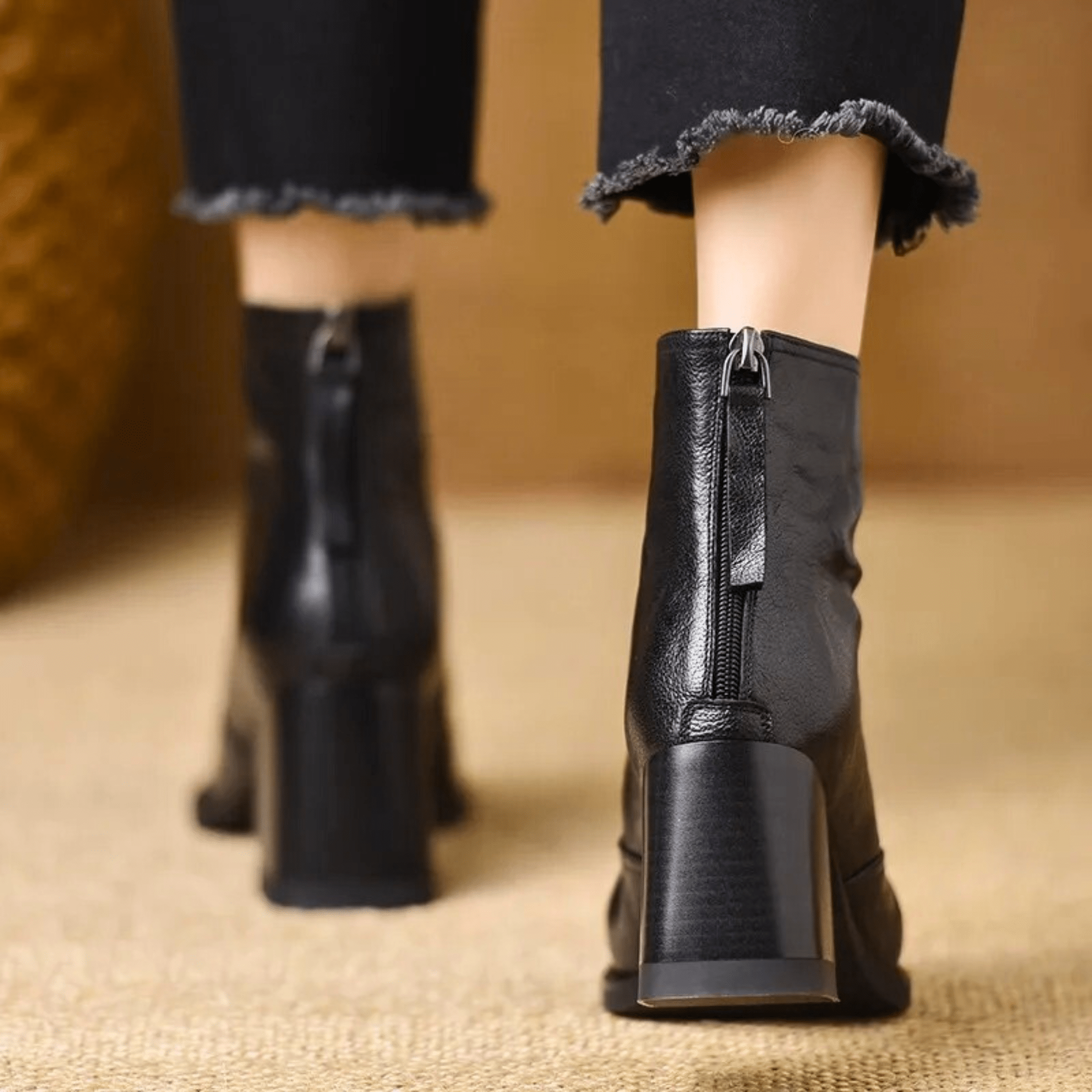Claudi | Luxurious Ankle Boots with Mid-High Heel