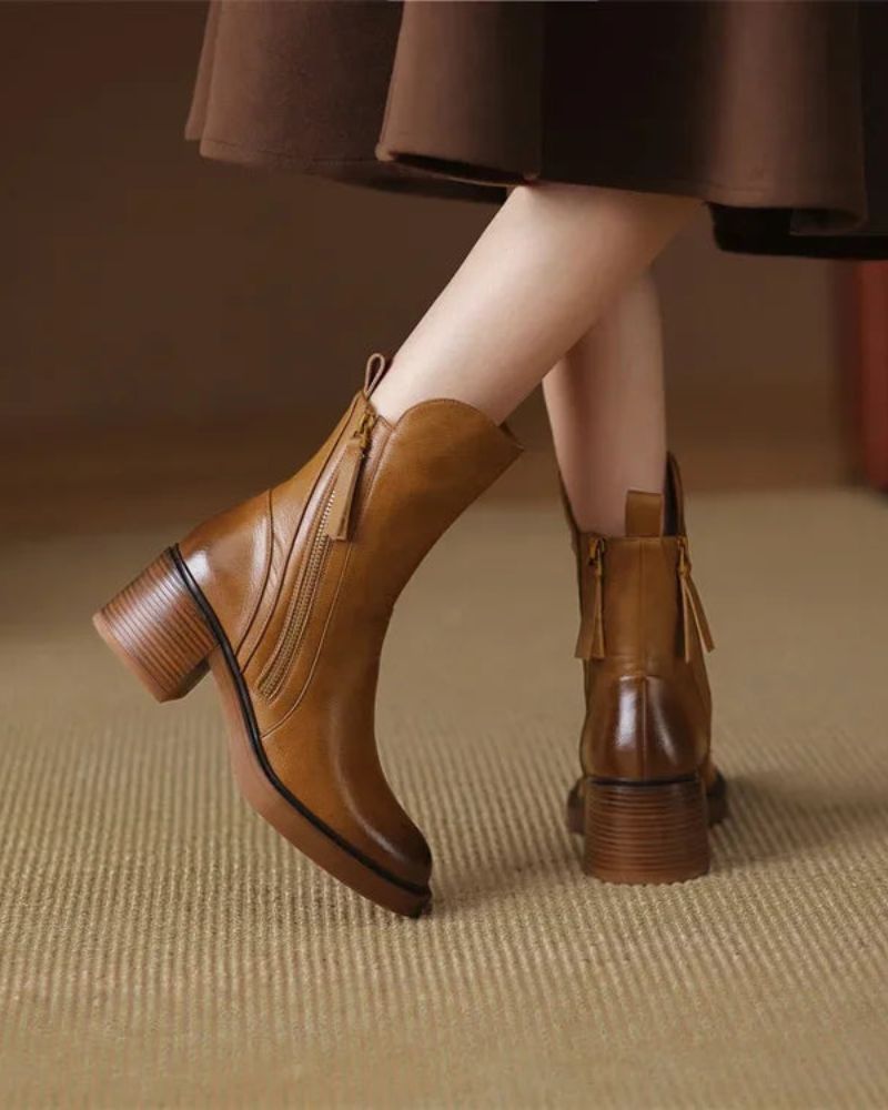 Garciel | Elegant Ankle Boots with Mid Heel