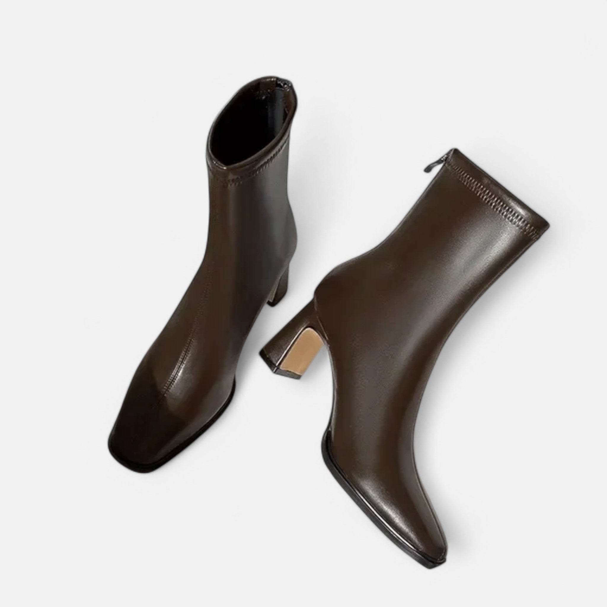 Lyndora London | Women’s Vintage Square-Toe Ankle Boots