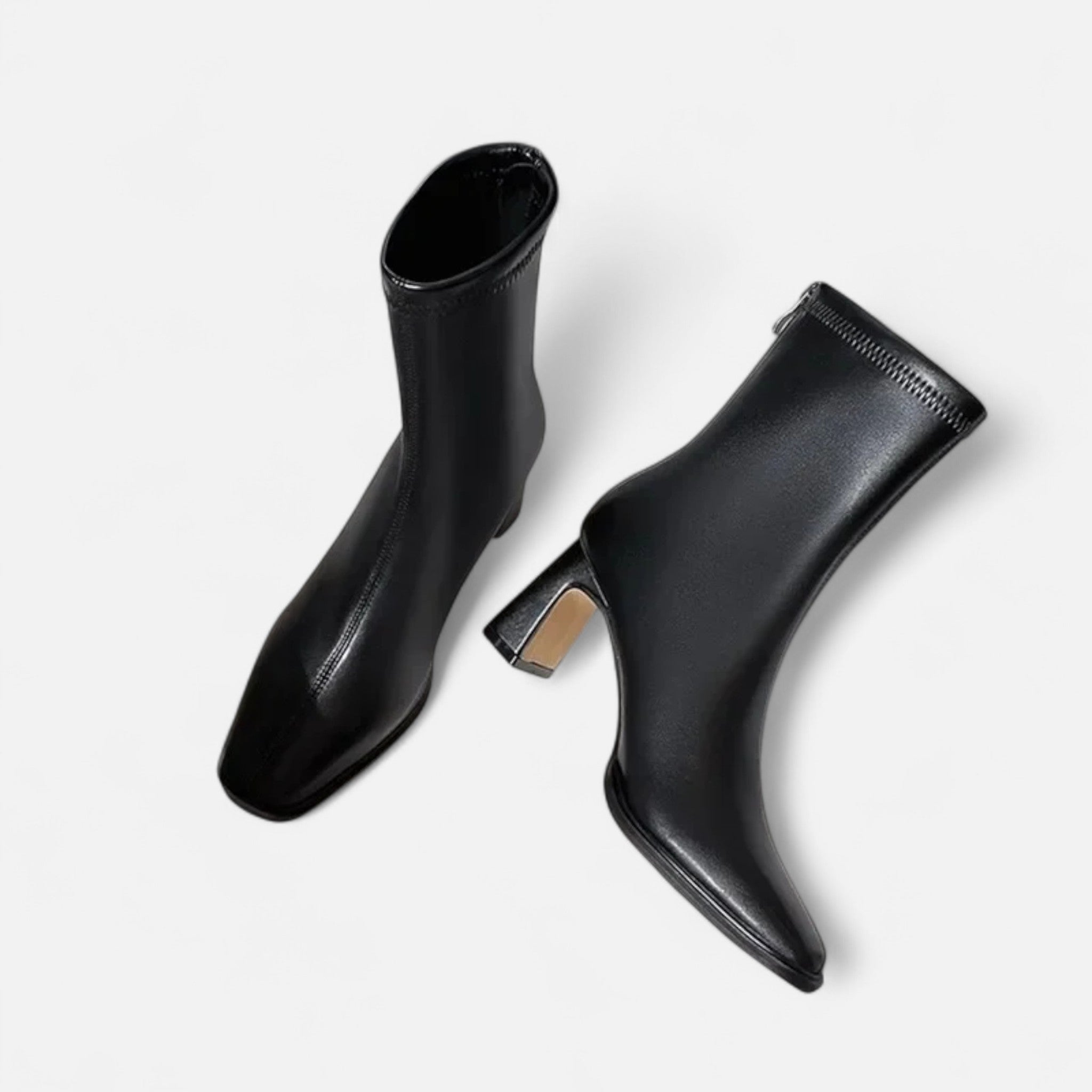 Lyndora London | Women’s Vintage Square-Toe Ankle Boots