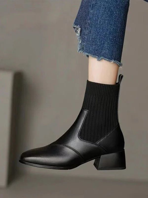 Lina | Warm Ankle Boots with Mid Heel