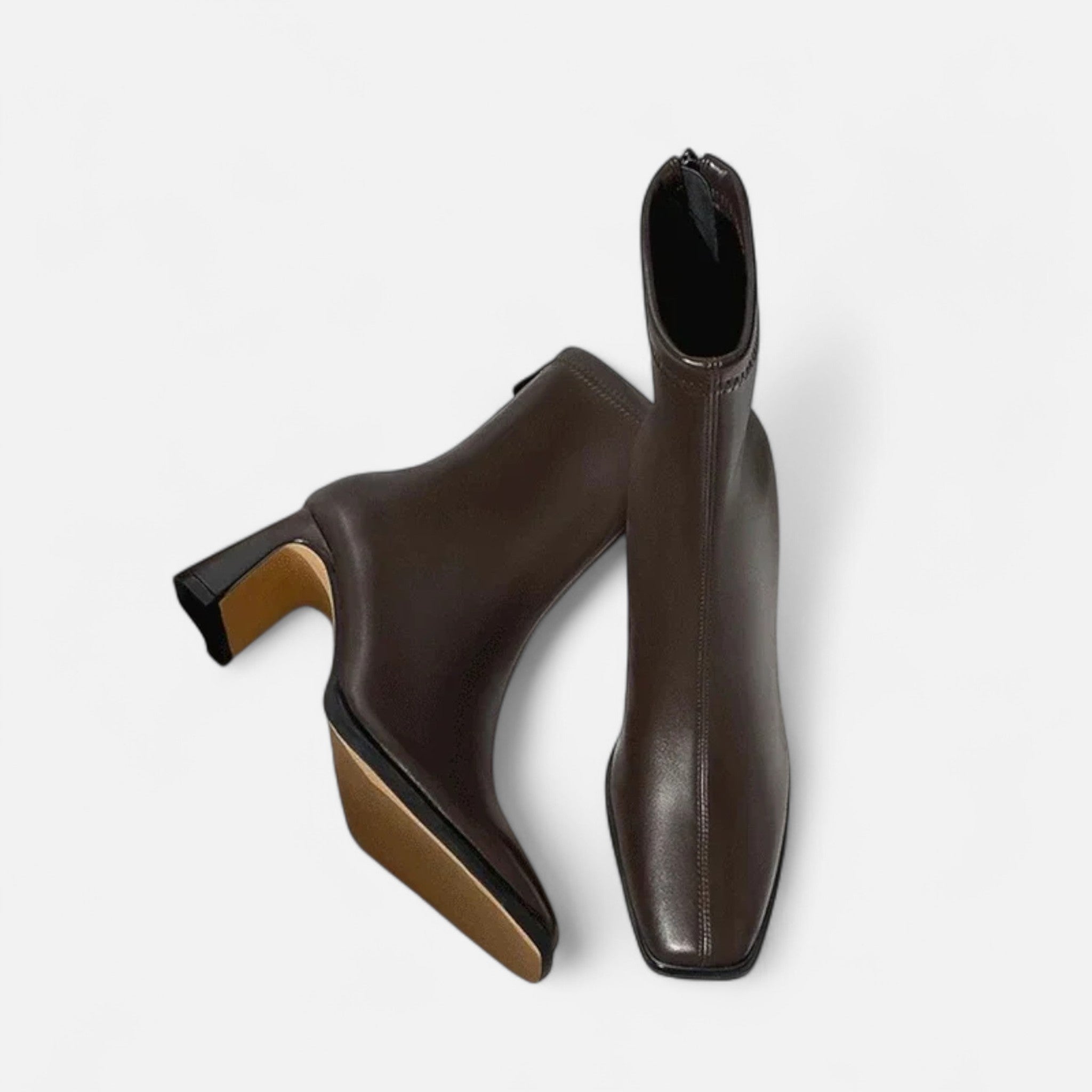 Lyndora London | Women’s Vintage Square-Toe Ankle Boots