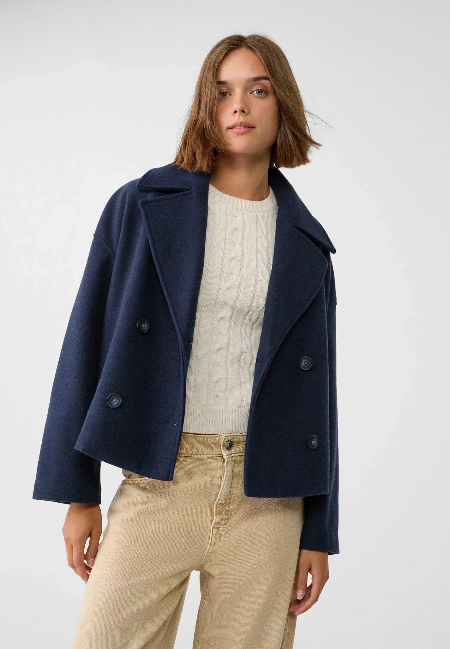 Nicole - Short Double-Breasted Winter Coat