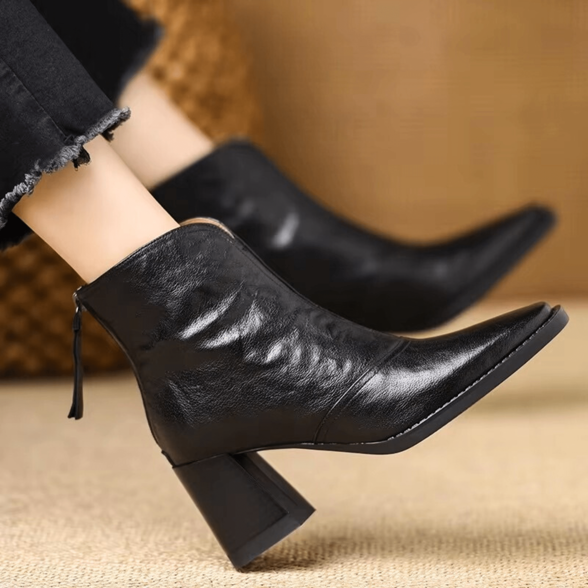 Claudi | Luxurious Ankle Boots with Mid-High Heel