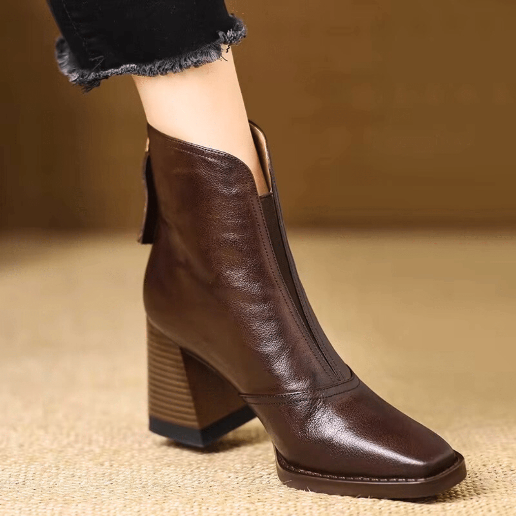 Claudi | Luxurious Ankle Boots with Mid-High Heel