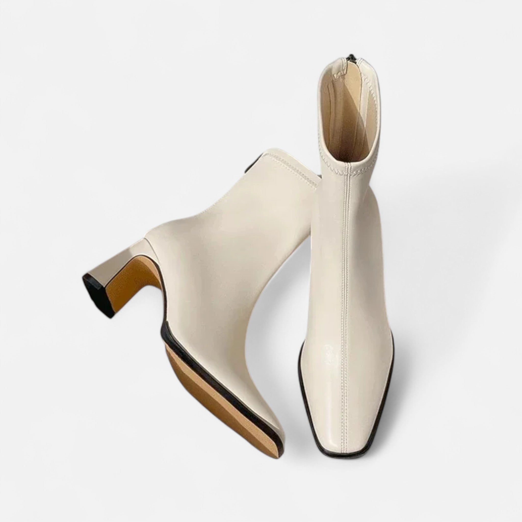 Lyndora London | Women’s Vintage Square-Toe Ankle Boots