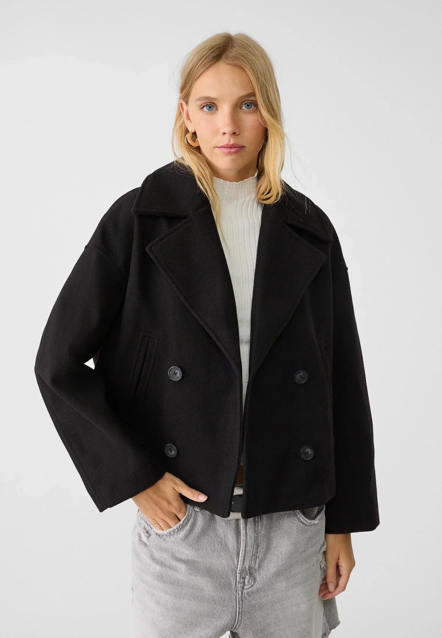 Nicole - Short Double-Breasted Winter Coat